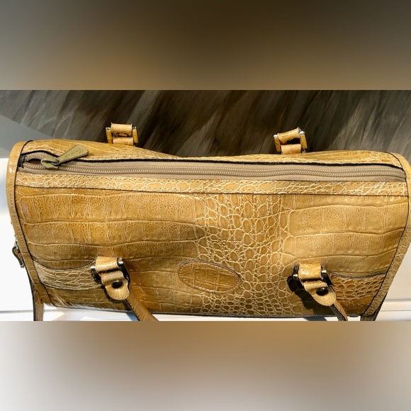 Vintage Vivace’ shoulder satchel. Embossed tan leather, beautiful condition - Picture 4 of 15